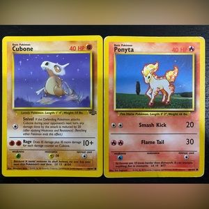 Cubone 50/64, Ponyta 60/102 Pokemon Cards